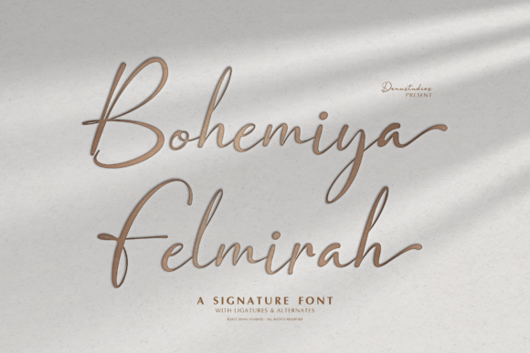 Bohemiya Felmirah: A Graceful Script Font for Elegant Brand Identity