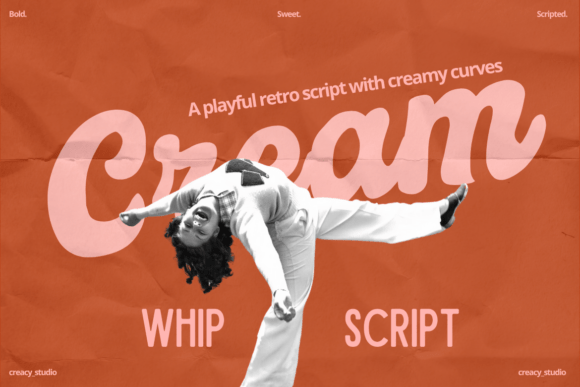 Cream Whip: A Retro Script Typeface for Bold Campaign Visuals
