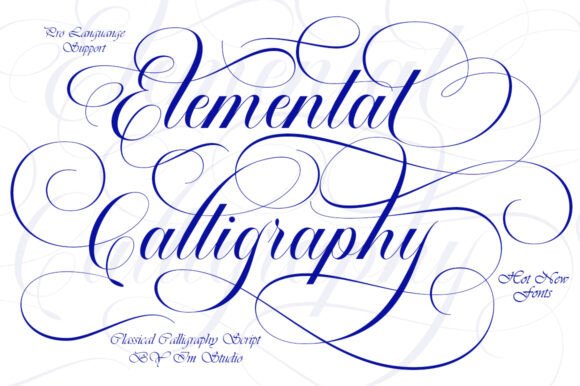 Elemental Calligraphy: The Elegant Script Font for Modern Branding