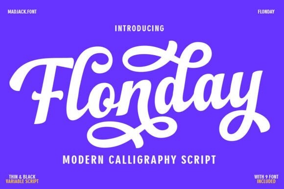 Flondayscript Regular: Elevating Editorial Design with Modern Calligraphy