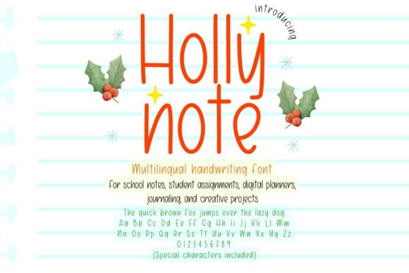 Holly Note: A Cozy Handwritten Typeface for Brand Identity