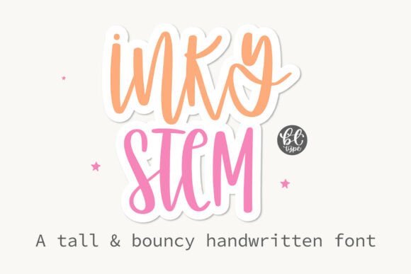 Inkystem: The Bouncy Handwritten Typeface for Quirky Brand Identity