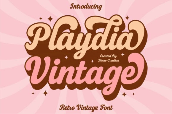 Playdia Vintage: The Retro Script Font for Modern Web Design