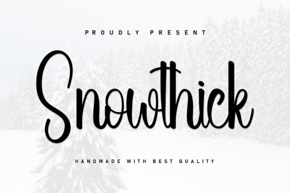 Snowthick: A Handwritten Typeface for Cozy Craft Designs