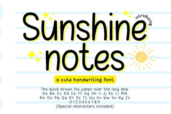 Sunshine Notes: A Cheerful Typeface for Bright Campaigns