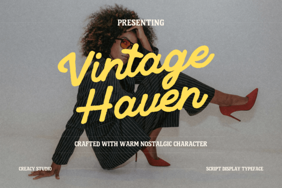 Vintage Haven: A Script Typeface for Warm Editorial Design